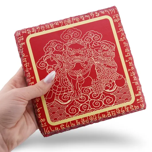 Placa feng shui din piatra cu Pi Yao, 14cm, imagine 3