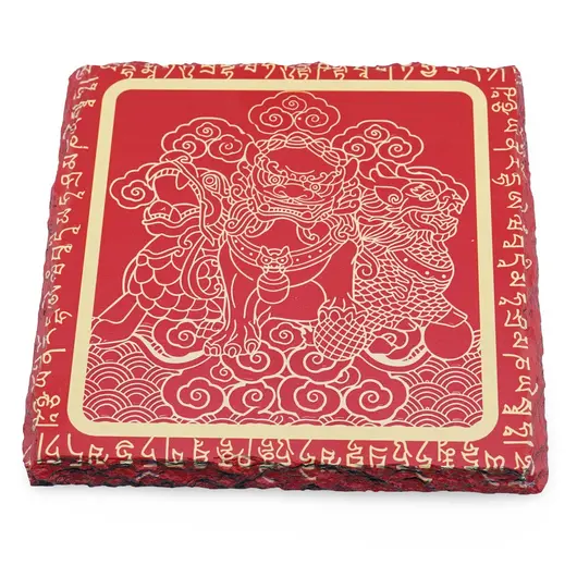 Placa feng shui din piatra cu Pi Yao, 14cm