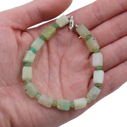 Bratara Crisopraz A+ fatetat 8-10mm si discuri fatetate 4mm, imagine 3