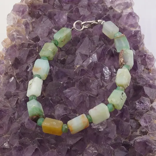 Bratara Crisopraz fatetat 9-10mm si discuri fatetate 4mm, imagine 2