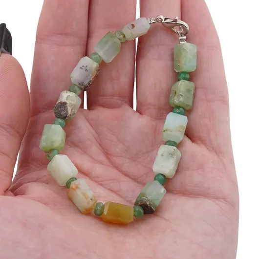 Bratara Crisopraz fatetat 9-10mm si discuri fatetate 4mm, imagine 3