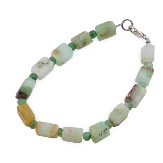 Bratara Crisopraz fatetat 9-10mm si discuri fatetate 4mm