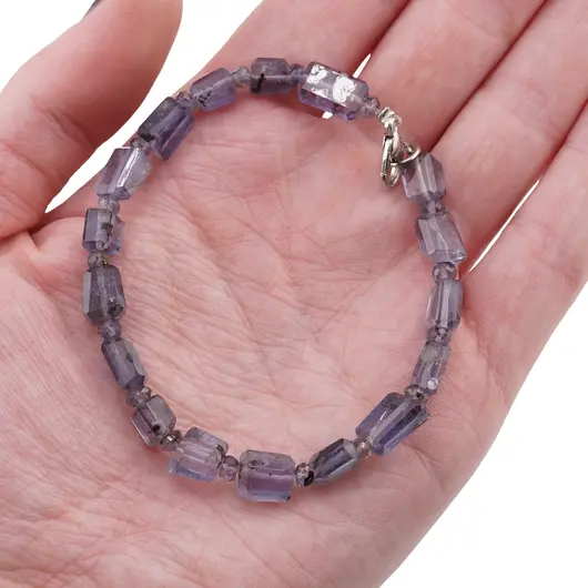 Bratara Iolith fatetat 7-10mm si discuri fatetate 4mm, imagine 3