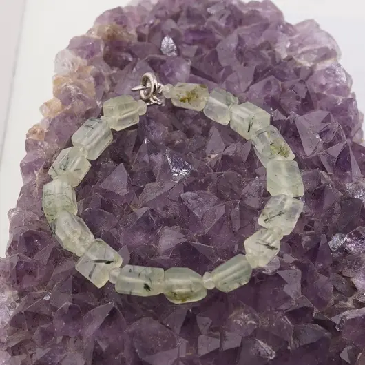 Bratara Prehnit fatetat 7-9mm si discuri fatetate 4mm, imagine 2