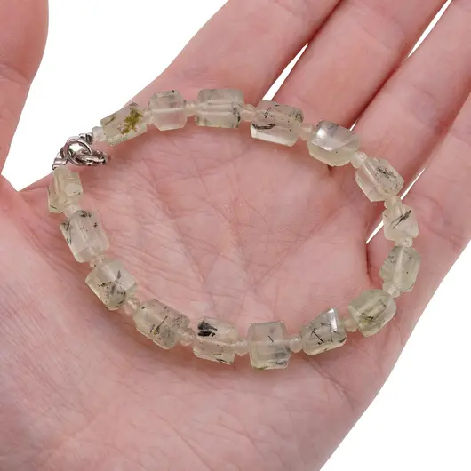 Bratara Prehnit fatetat 7-9mm si discuri fatetate 4mm, imagine 3