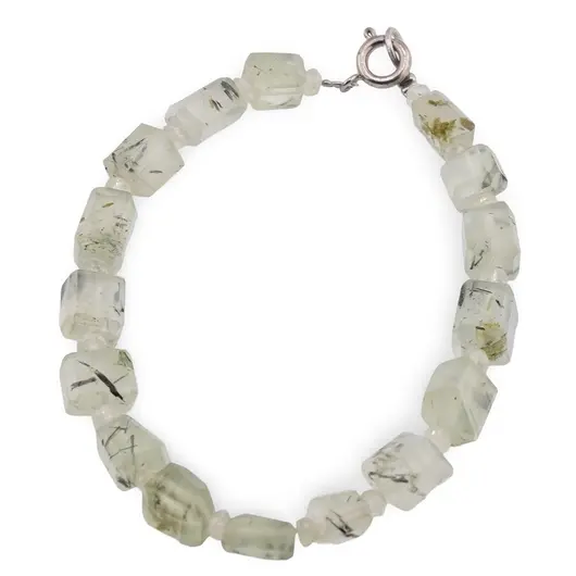 Bratara Prehnit fatetat 7-9mm si discuri fatetate 4mm
