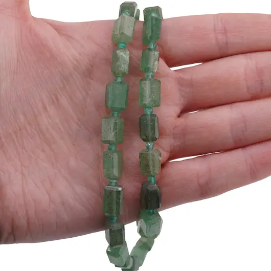 Colier Aventurin fatetat 7-9mm si discuri fatetate 3mm, imagine 3