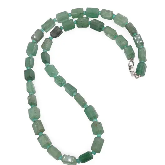 Colier Aventurin fatetat 7-9mm si discuri fatetate 3mm