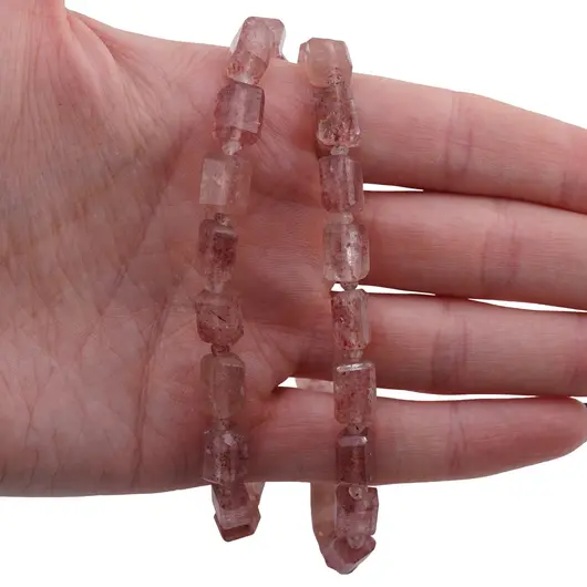 Colier Aventurin rosu fatetat 8-10mm si discuri fatetate 4mm, imagine 3