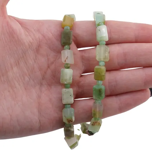 Colier Crisopraz fatetat 9-10mm si discuri fatetate 4mm, imagine 3