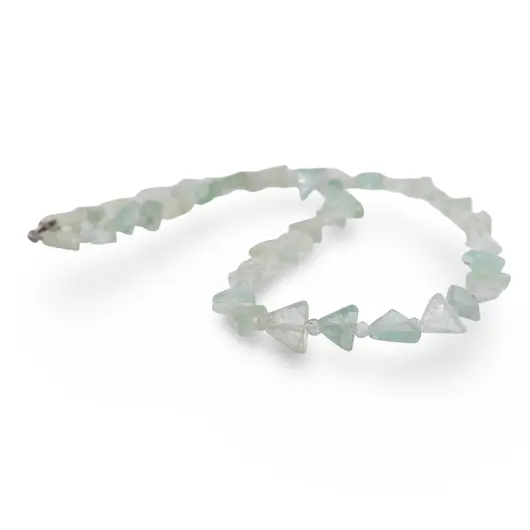 Colier Fluorit triunghi 6-8mm si Cristal de stanca discuri fatetate 3mm, imagine 2
