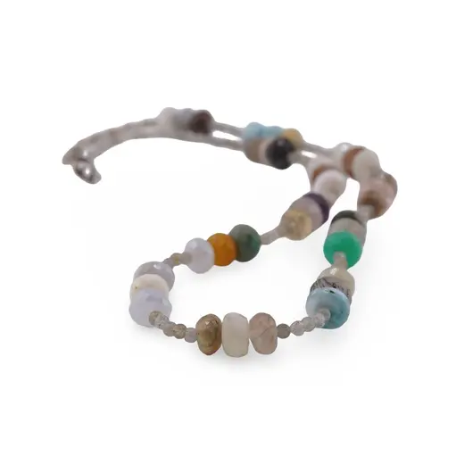 Colier Labradorit sfere 3mm si Mix Cristale discuri fatetate 8-9mm, imagine 2