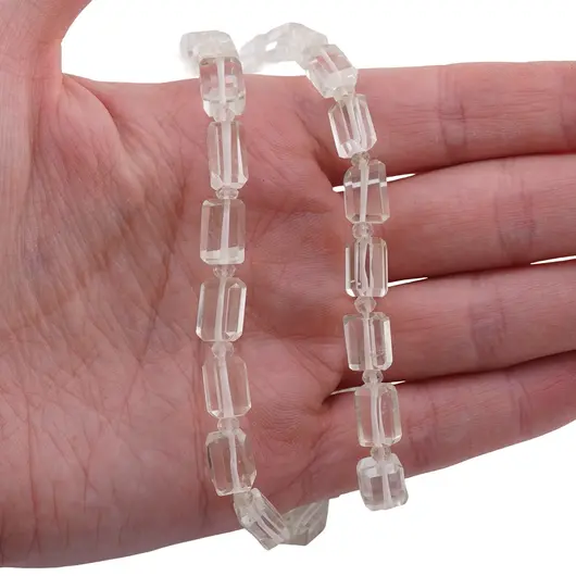 Colier Prasiolit fatetat 9-10mm si discuri fatetate 4mm, imagine 3