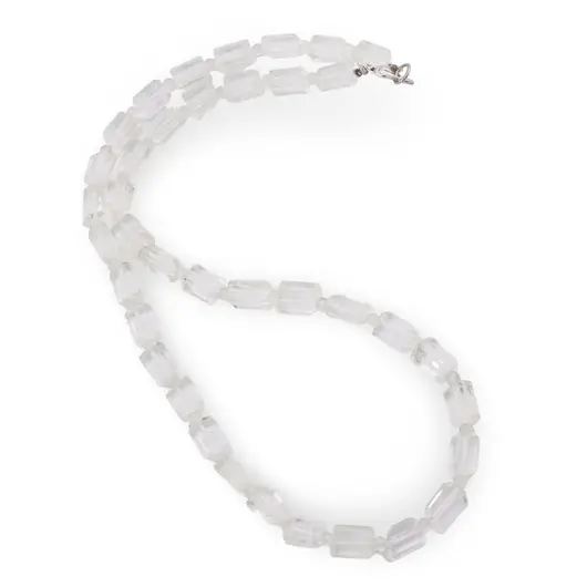 Colier Prasiolit fatetat 9-10mm si discuri fatetate 4mm