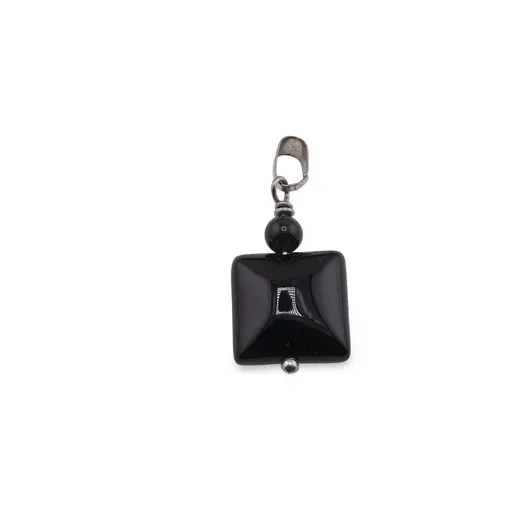 Pandantiv Onix patrat 12mm si sfera 4mm