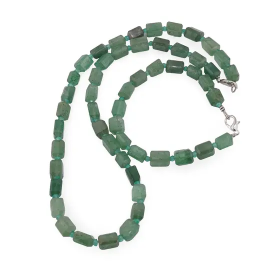 Set colier si bratara Aventurin fatetat 7-9mm si discuri fatetate 3mm