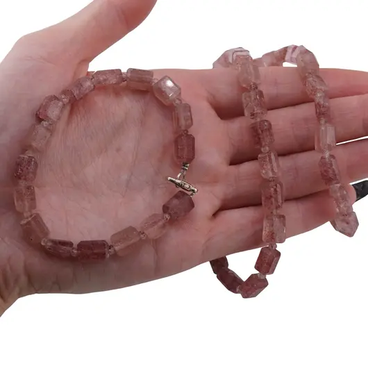 Set colier si bratara Aventurin rosu fatetat 8-10mm si discuri fatetate 4mm, imagine 4