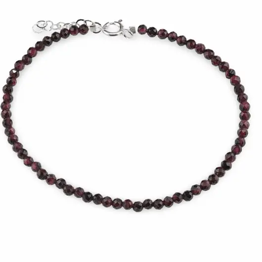 Bratara Granat Rhodolit sfere fatetate, 3mm
