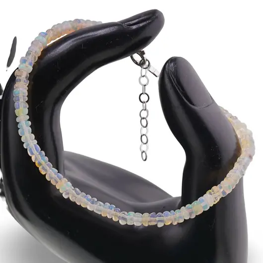 Bratara Opal etiopian de foc rondele 3,5-4mm, imagine 2