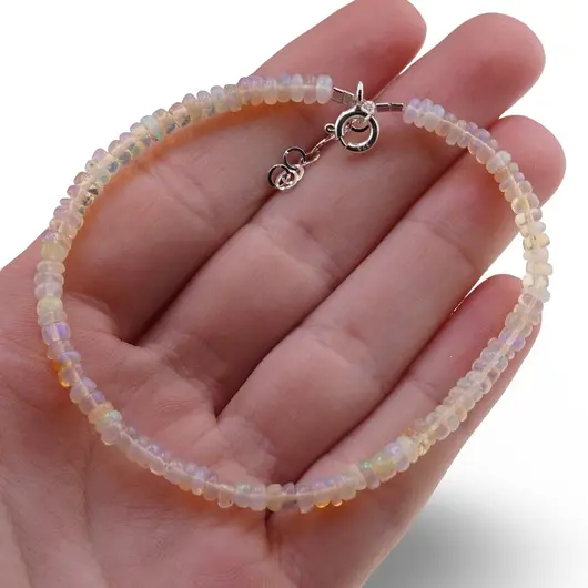Bratara Opal etiopian de foc rondele 3,5-4mm, imagine 3