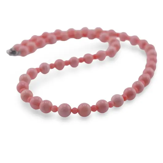 Colier Coral roz sfere 3mm si 6mm, imagine 2