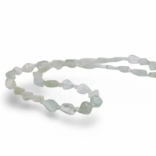 Colier Fluorit picatura neuniforma 9-11mm si Cristal de stanca discuri 3mm, imagine 2