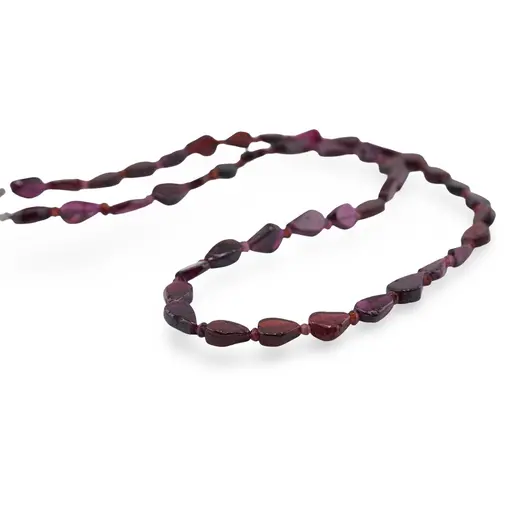 Colier Granat picatura neuniforma 6-9mm si discuri 2mm, imagine 2