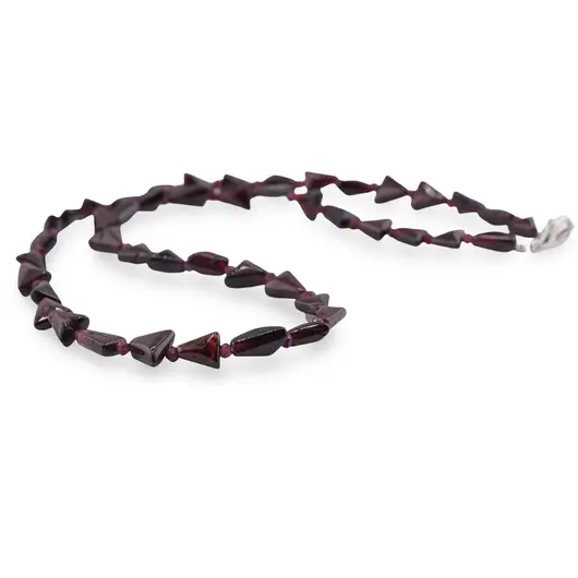 Colier Granat triunghi 6-8mm si discuri fatetate 2mm, imagine 2