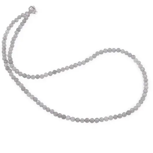 Colier Labradorit sfere fatetate, 4mm