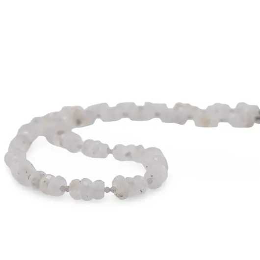 Colier Piatra lunii discuri fatetate 6-8mm si sfere fatetate 2mm, imagine 2