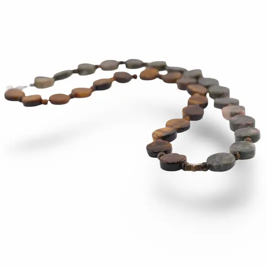 Colier Unakit banuti 10mm, Ochi de tigru banuti 10mm si sfere 3mm, imagine 2