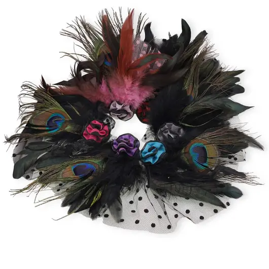 Accesoriu brosa / agrafa pentru par cu pene, imagine 2