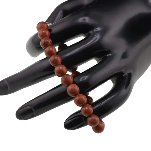 Bratara Goldstone sfere 8mm, imagine 2