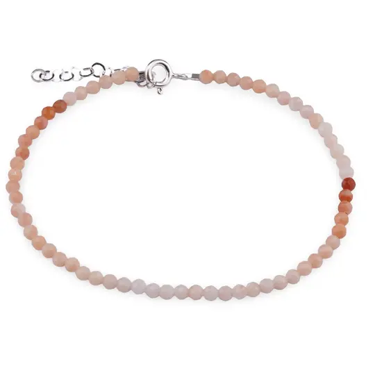 Bratara Opal degrade sfere fatetate, 3mm