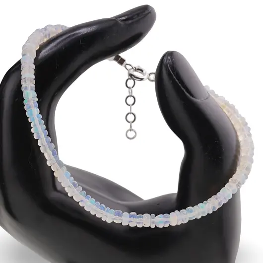 Bratara Opal etiopian de foc rondele 3,5-4,5mm, imagine 2