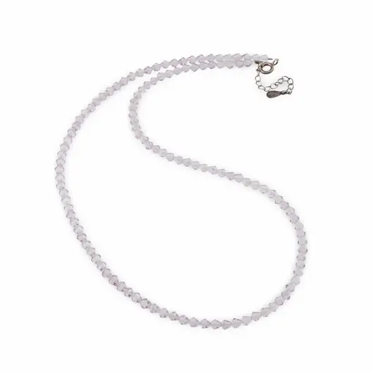 Colier Ametist lavanda romburi fatetate 3-5mm si argint 925