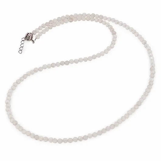 Colier Citrin sfere fatetate 3mm cu argint 925