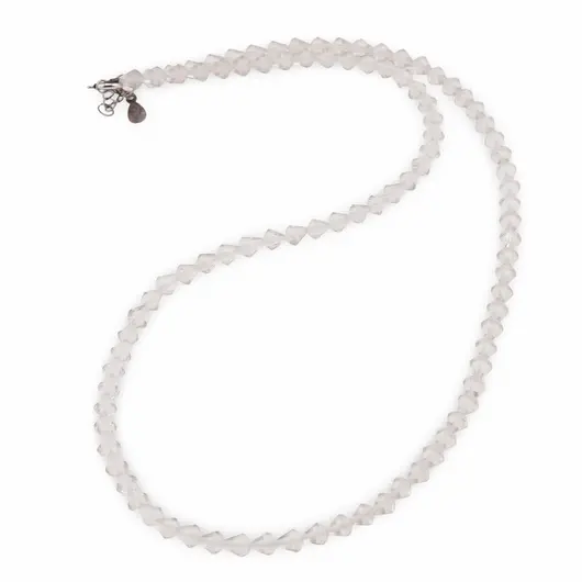 Colier Cristal de stanca romburi fatetate 4mm cu argint 925