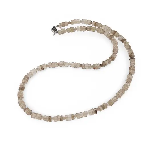 Colier Cuart fumuriu discuri 4-5mm si discuri fatetate 3mm