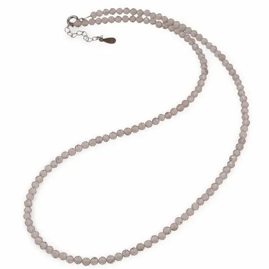 Colier Cuart fumuriu sfere fatetate 3mm