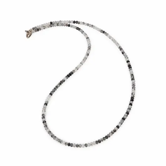 Colier Cuart turmalinat discuri fatetate 3mm