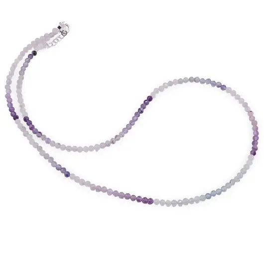 Colier Fluorit degrade sfere fatetate, 3mm
