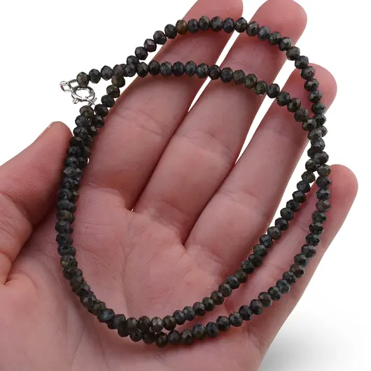 Colier Kianit discuri fatetate, 4mm, imagine 3