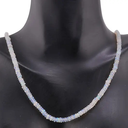 Colier Opal etiopian de foc rondele 3-3,5mm, imagine 2