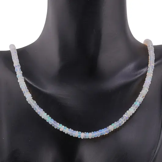 Colier Opal etiopian de foc rondele 3,5-4,5mm, imagine 2