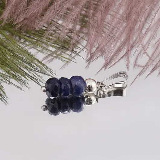 Pandantiv Sodalit discuri fatetate 6mm, imagine 2