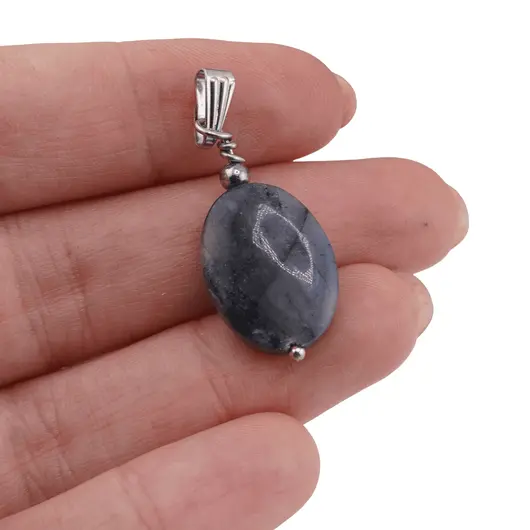 Pandantiv Sodalit oval sfeluit 18mm, imagine 3