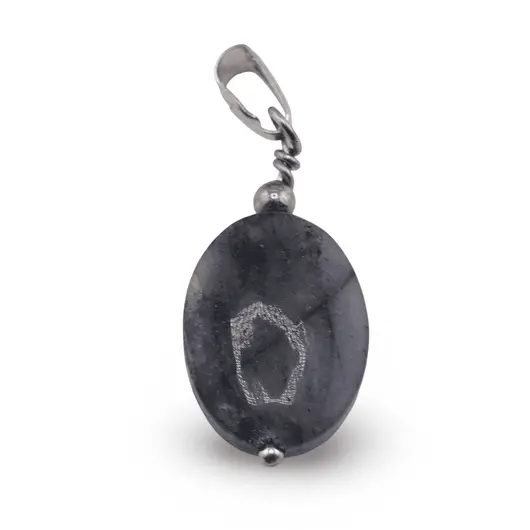 Pandantiv Sodalit oval sfeluit 18mm