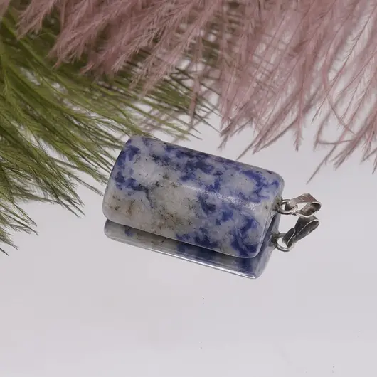 Pandantiv Sodalit semi-tub 24mm, imagine 2