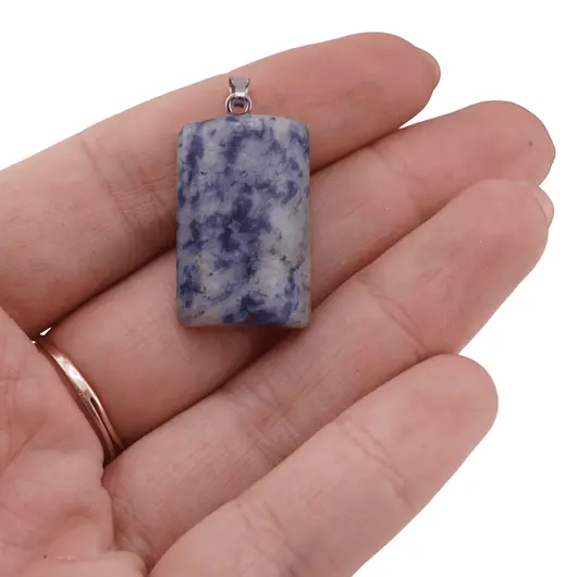 Pandantiv Sodalit semi-tub 24mm, imagine 3